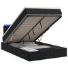 vidaXL Pat Ottoman cu Saltea și LED Negru 120 x 190 cm Catifea