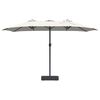 vidaXL Parasol de Grădină Nisip și Antracit 385 x 209 x 244 cm