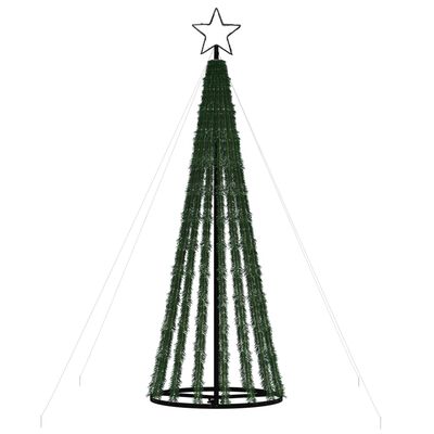 vidaXL Con de lumină brad de Crăciun cu 275 LED-uri, alb cald, 180 cm