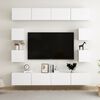 vidaXL Set dulapuri TV, 8 piese, alb, lemn prelucrat