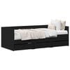 vidaXL Daybed cu headboard Stejar Negru 90 x 200 cm Lemn compozit
