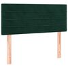 vidaXL Pat box spring cu saltea, verde &icirc;nchis, 120x190 cm, catifea