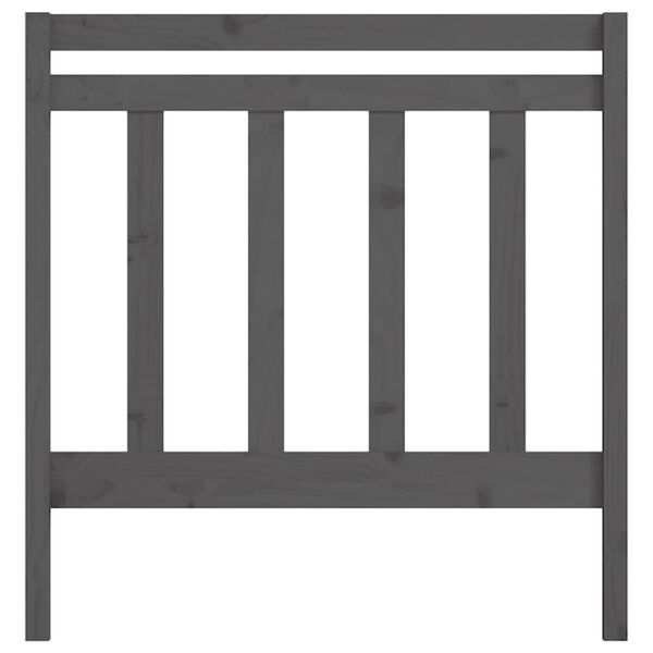 vidaXL Tăblie de pat, gri, 95x4x100 cm, lemn masiv de pin