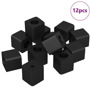 vidaXL Suport pentru Sertar 12 pcs Negru 15 x 15 x 15mm Copolimer PP