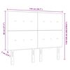 vidaXL Tăblie cu LED cu headboard Manual Gri deschis 144 cm țesătură