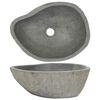 vidaXL Chiuvetă din piatră de r&acirc;u, (37-46)x(29-36) cm, oval