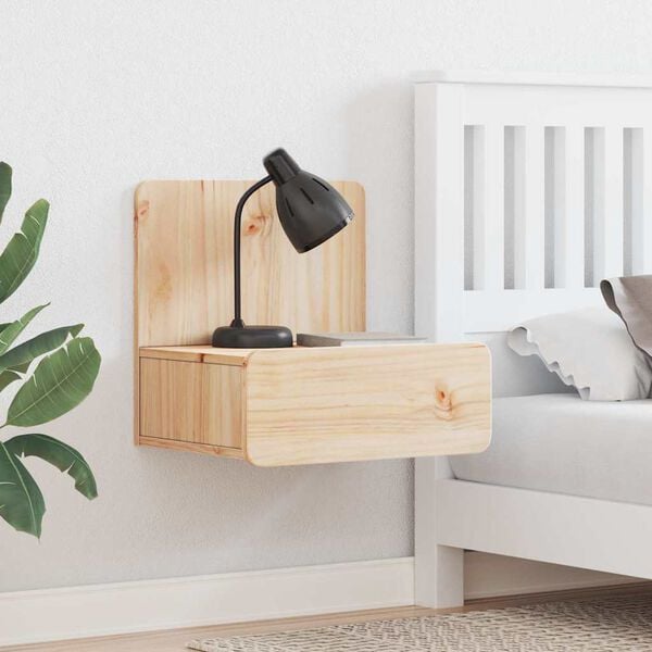 vidaXL Noptieră 2 pcs Maro 44 x 32,5 x 40 cm Lemn masiv de pin