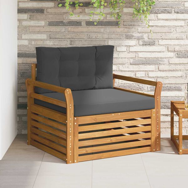 vidaXL Set de canapele de exterior Lemn de acacia solid și poliester