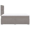 vidaXL Pat box spring cu saltea, taupe, 120x190 cm material textil