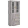 vidaXL Dulap &icirc;nalt, gri sonoma, 69,5x34x180 cm, lemn compozit