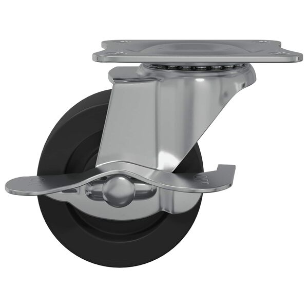 vidaXL Roată 12 pcs Negru și argintiu 50,7 x 50,7 x 24,4 mm