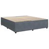 vidaXL Pat box spring cu saltea, gri &icirc;nchis, 180x200 cm, catifea