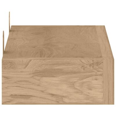 vidaXL Rafturi de perete, 2 buc., 40x15x4 cm, lemn masiv de tec