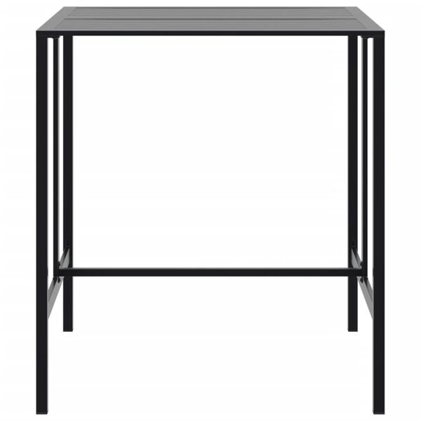 vidaXL Masă de bar, negru, 100x100x110 cm, oțel vopsit electrostatic