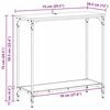vidaXL Masă de consolă Stejar negru 75 x 30.5 x 75 cm Lemn compozit