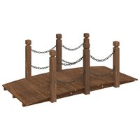 vidaXL Pod de grădină balustrade cu lanț 150x67x56 cm lemn masiv molid