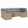 vidaXL Set de canapea 6 buc. Bej poliratan