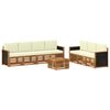 vidaXL Seturi de canapele cu pernă 8 pcs Lemn Solid de Acacia