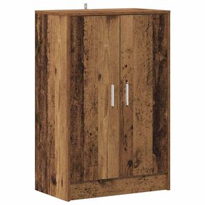 vidaXL Dulap pentru pantofi 60 x 35 x 92 cm Lemn vechi 6 rafturi