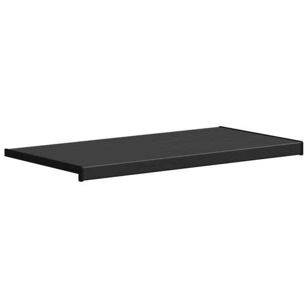 vidaXL Prag de fereastră Negru cu Dungi de Lemn 80 x 45 x 4,5 cm PVC