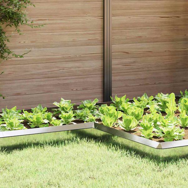 vidaXL Gard pentru melci 4 pcs Argintiu 10 x 10 x 25 cm