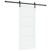 vidaXL Ușă glisantă 86 x 198,5 cm Lemn prelucrat Alb și negru