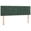 vidaXL Pat box spring cu saltea, verde &icirc;nchis, 140x190 cm, catifea