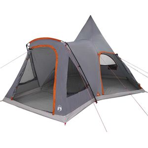 vidaXL Cort Teepee cu acoperiș Gri și Portocalie 545 x 450 x 295 cm