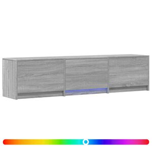 vidaXL Mobilier TV cu LED Sonoma gri 165 x 34 x 40 cm Lemn prelucrat