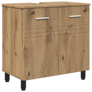 vidaXL Unitate Vanity pentru Baie Stejar Artizanal 60 x 35 x 60 cm
