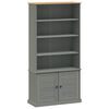 vidaXL Bibliotecă &bdquo;VIGO&rdquo;, gri, 85x35x170 cm, lemn masiv de pin