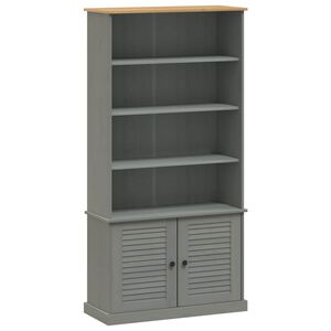 vidaXL Bibliotecă &bdquo;VIGO&rdquo;, gri, 85x35x170 cm, lemn masiv de pin