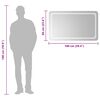 vidaXL Oglindă de baie cu LED, 100x60 cm