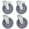 vidaXL Roți pivotante cu gaură pentru șurub, 4 buc., 125 mm