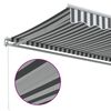 vidaXL Copertină retractabilă manual, antracit/alb, 400x350 cm