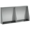vidaXL Zid de sprijin 2 buc. 40 x 12 x 30 cm Oțel Galvanizat Argintiu