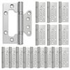vidaXL Hinge 16 buc. 100 x 75 x 13 mm Argintiu Oțel