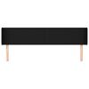 vidaXL Tăblie de pat cu aripioare negru 183x16x78/88 cm textil