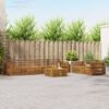 vidaXL Set de canapele de exterior 7 pcs natural Lemn Solid de Acacia