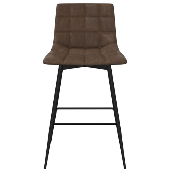 vidaXL Scaun de bar, maro &icirc;nchis, piele ecologică