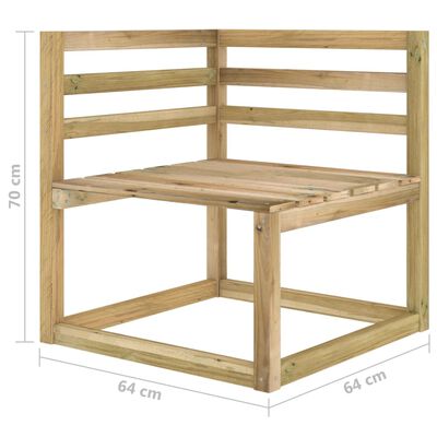 vidaXL Set mobilier de grădină, 6 piese, lemn de pin tratat verde