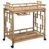 vidaXL Carucior de vin cu roți natural 85 x 50 x 93 cm Bambus