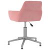 vidaXL Scaune de sufragerie pivotante 6 buc, roz, catifea