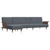 vidaXL Canapea extensibilă &icirc;n formă de L gri 279x140x70 cm catifea