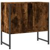 vidaXL Dulap chiuvetă baie, stejar fumuriu, 60x33x60 cm lemn prelucrat