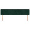 vidaXL Tăblie de pat cu aripioare verde &icirc;nchis 183x16x78/88 cm catifea