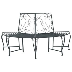 vidaXL Bancă cu arbori 4-Număr de locuri 160 x 80 x 89 cm Oțel