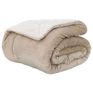 vidaXL Pătură Bej 150 x 200 cm 1.64 kg Molton
