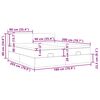 vidaXL Cadru de pat otoman cu saltele Gri deschis 180x200cm Material