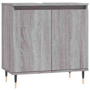 vidaXL Dulap de baie, gri sonoma, 58x33x60 cm, lemn prelucrat